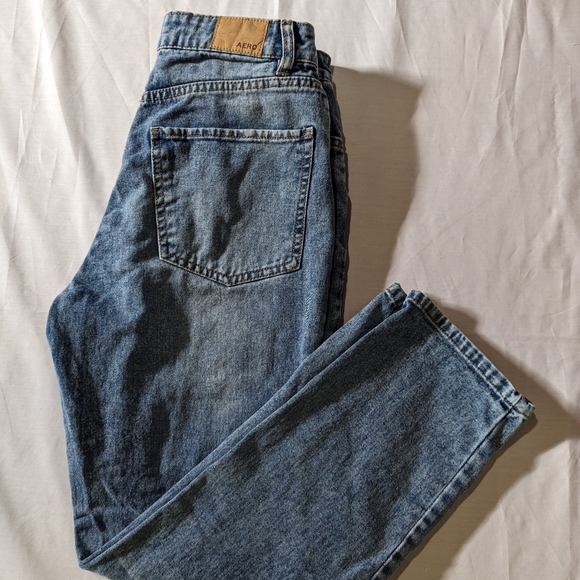 Aeropostale women's size 4 curvy mom denim blue jeans - Picture 1 of 6